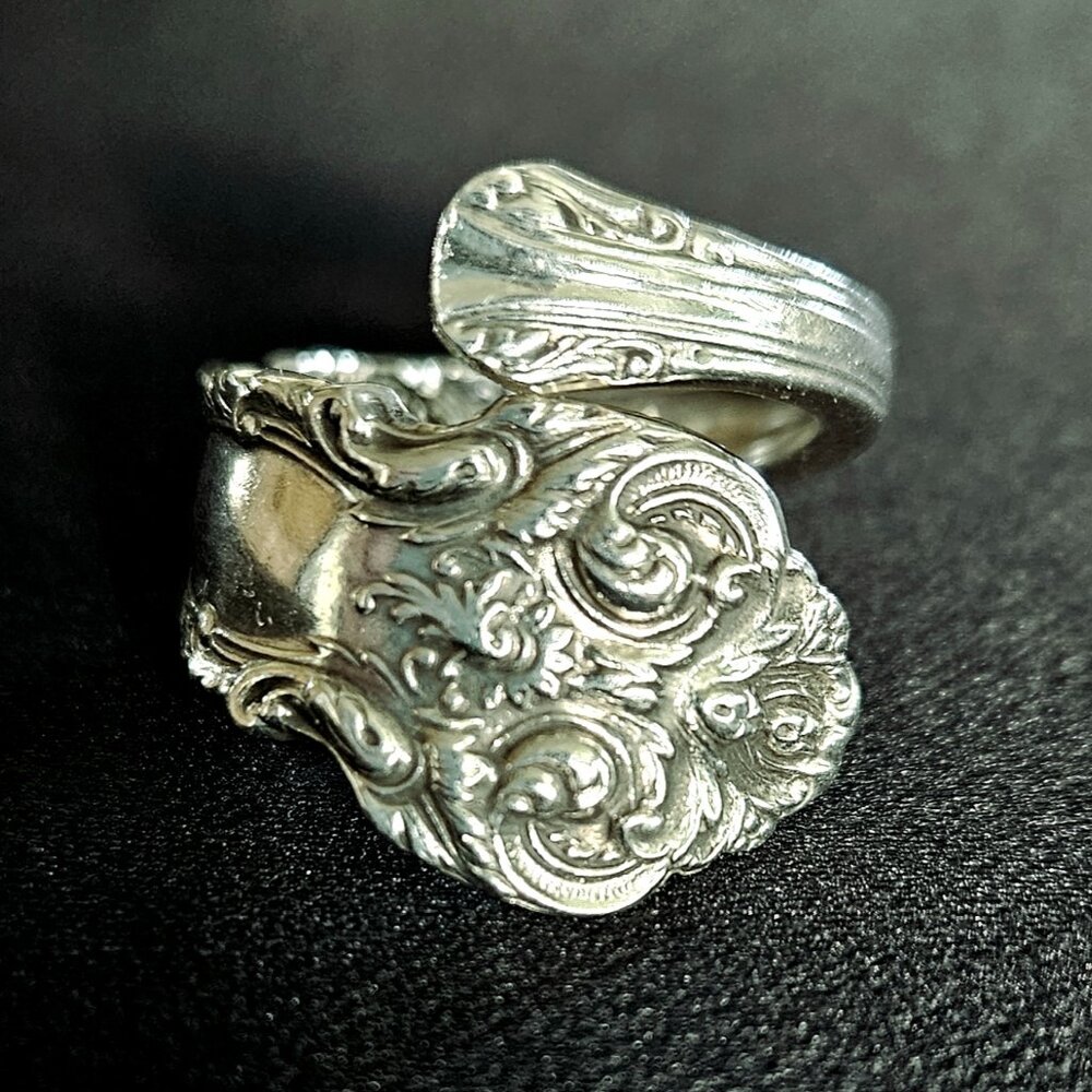 Sterling Silver Reed & Barton French Renaissance Ring  Sz 6.5 Ring 7.66g
